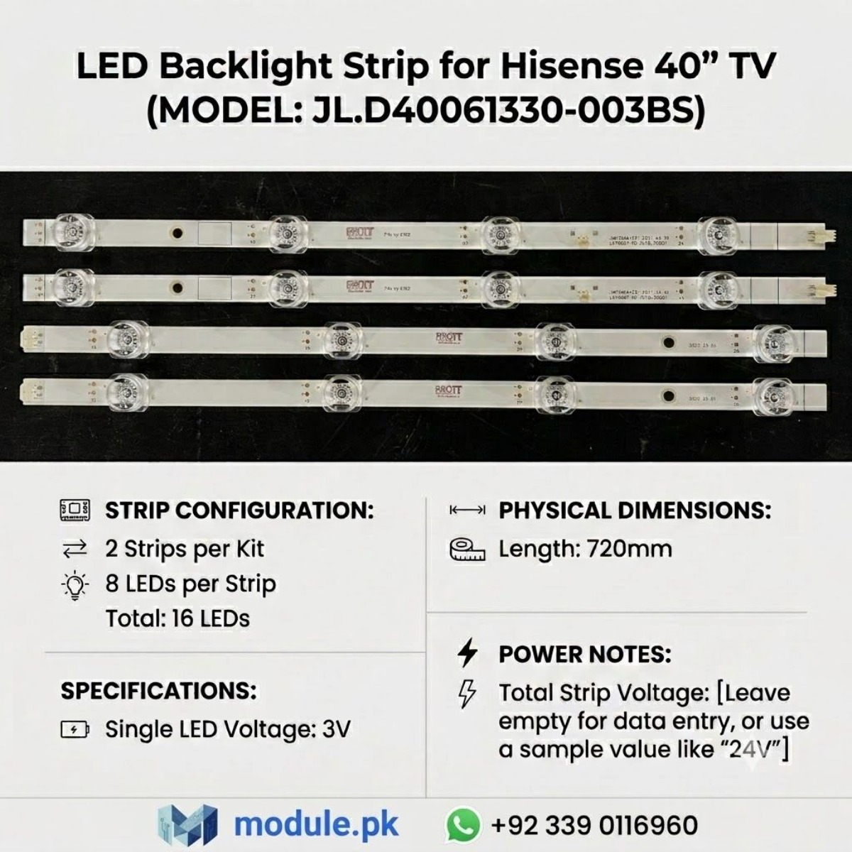 Hisense 40N2179PW backlight