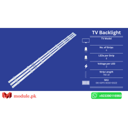 LED Backlight Strip Haier 43" - 3V - 783mm - 06-43F5-3030-0022, LE43M31, H43E07A, H43E08A