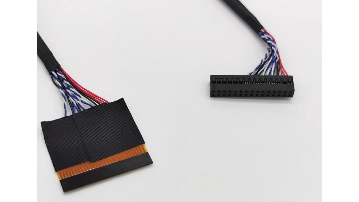 China Supply Lvds Cable 30pin FPC FFC Turn DuPont Interface 1ch 8bit 1366x7688 10 data for 32 inch