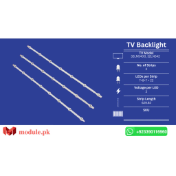 LED Backlight Strip LG 32" - 3V - 630mm - 32LN520B, 32LN542V, 32LN575S, 32LN5180, 32LN570V, 32LN545B, 32LN5100