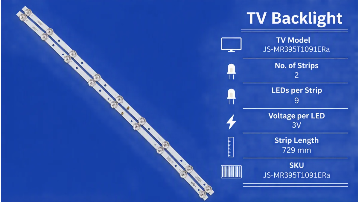 LED Backlight Strip China 40" - 3V - 724mm - JS-MR395T1091ERa
