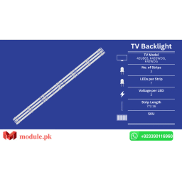 LED Backlight Strip Ecostar 42" - 3V - 772mm - CX-42U863, K420WDG, K42WDG