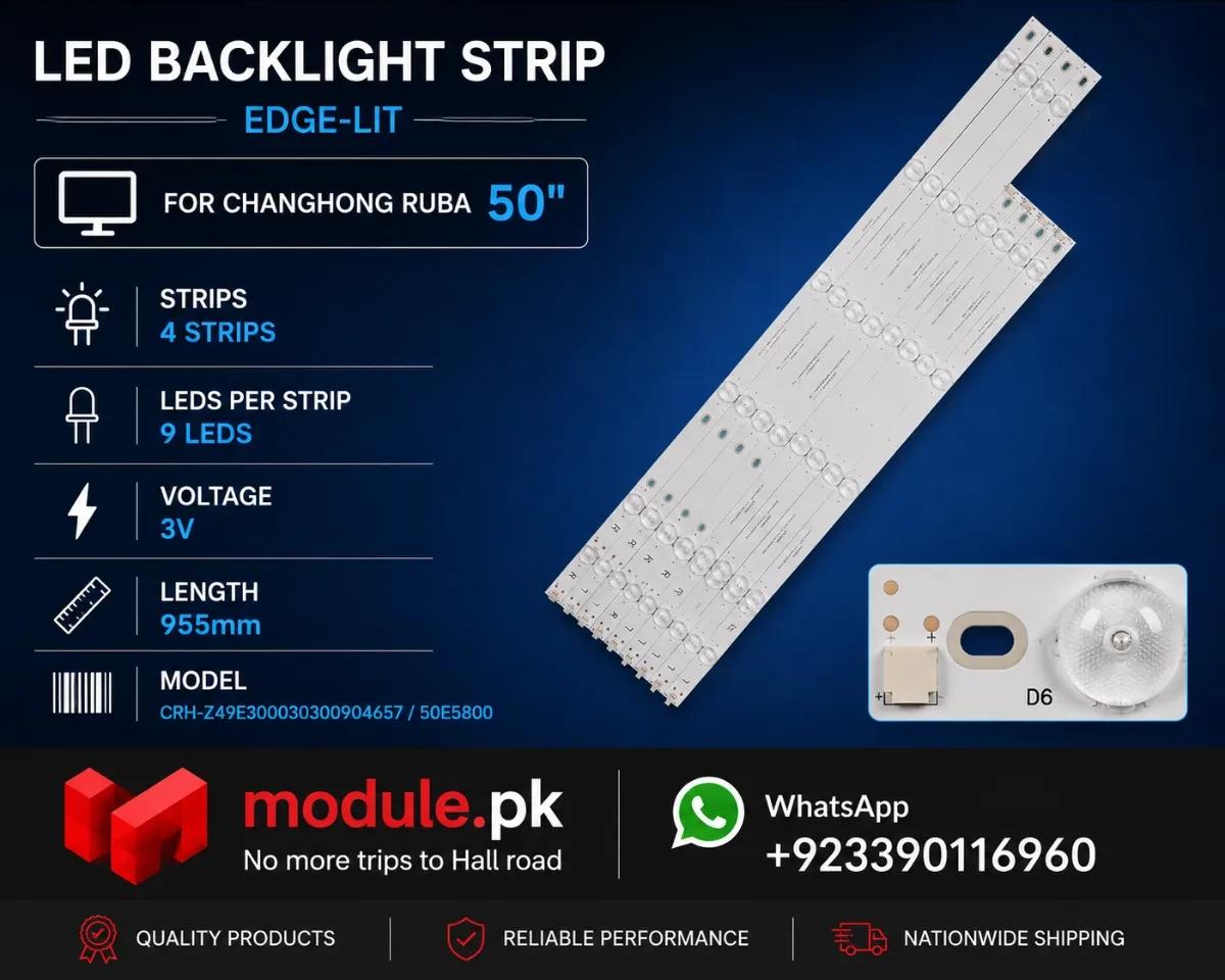 LED Backlight Strip Changhong 50" - 3V - 955mm - 50E3800, 49J1200