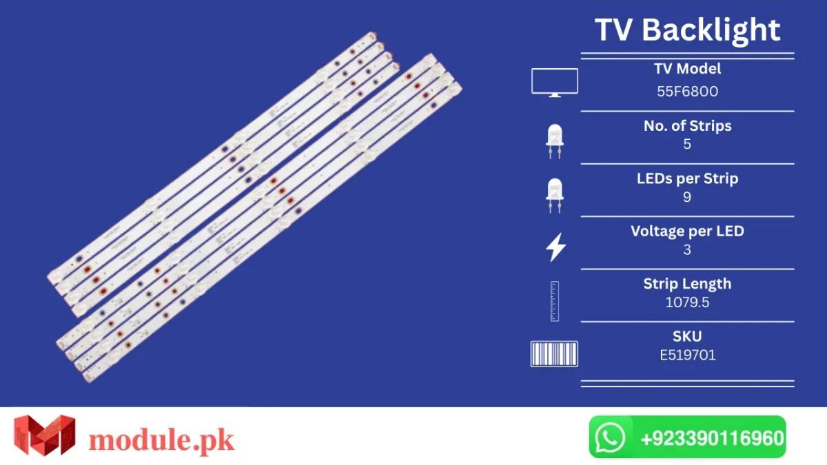 LED Backlight Strip Changhong 55" - 3V - 1080mm - 55F6800
