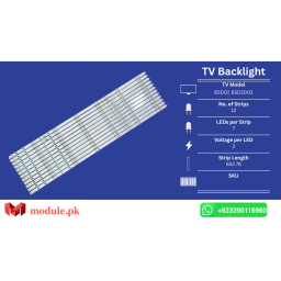 LED Backlight Strip Haier 65" - 3V - 655mm - 65D07, 65D2003, LT-65MAW595, 65K6600