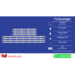 LED Backlight Strip Samsung 43" - 3V - UA43J5100AK, UA43J5500AK, UA43J5000AK, UA43M5100AK