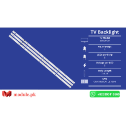 LED Backlight Strip TCL 39" - 6V - 713mm - 39D2900, 39L2650C, L39S4900FS, L39S4900, LB3908