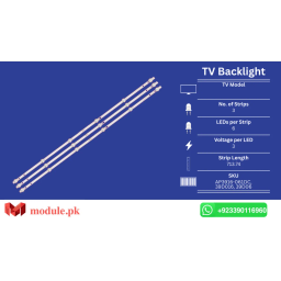 LED Backlight Strip China 40" - 3V - 714mm - AP3916-061DC, LY400-DH01, LY400-DH2