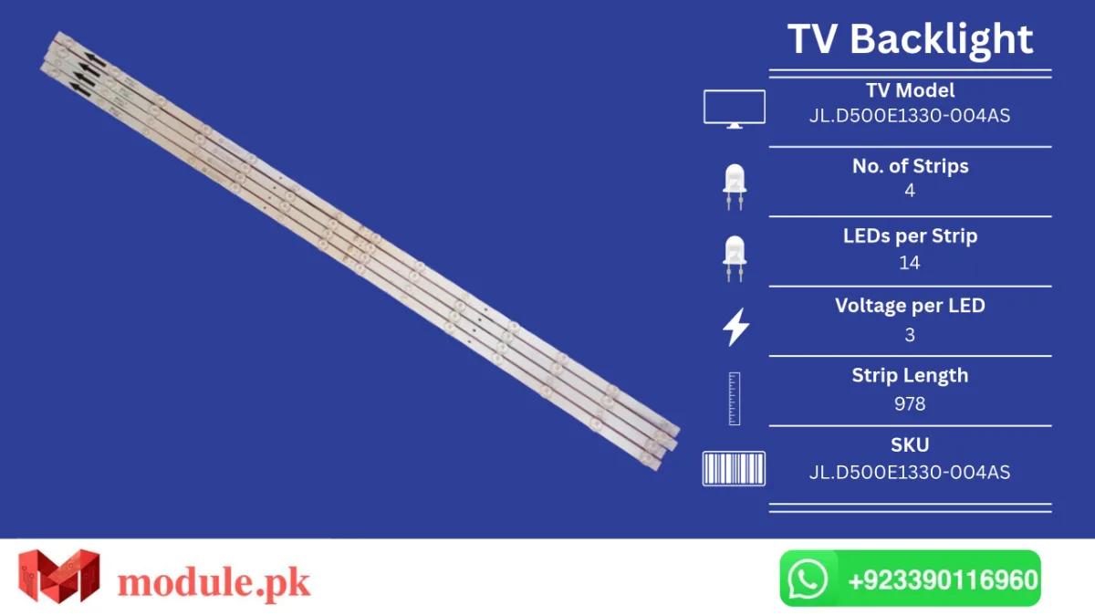 LED Backlight Strip China 50" - 3V - 978mm - JL.D500E1330-004AS