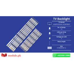 LED Backlight Strip Samsung 39" - 3V - UA39F5000AK, UE39F6800, UE39F5370, UE39F5030, UE39F5300AK, UE39F5020AK, UE39F5000AK, CHANGHONG 39F