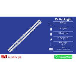 LED Backlight Strip Nobel 19" - 3V - 338mm - CY19D, JLD19051235, SN019LVST59-LD19