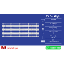 LED Backlight Strip China 49" - 3V - 462mm - CY-HL+HT-49D-3528, MS-L2190, SN50LEDA88, PT500GT01-1-XL-3