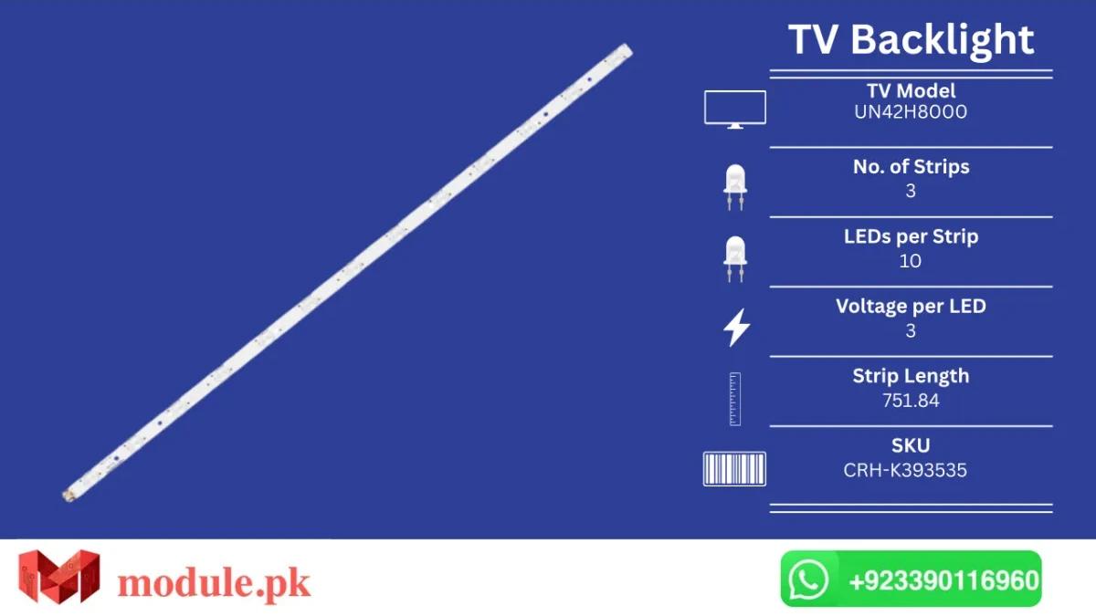 LED Backlight Strip China 40" - 3V - 752mm - UN42H8000, XS-2435