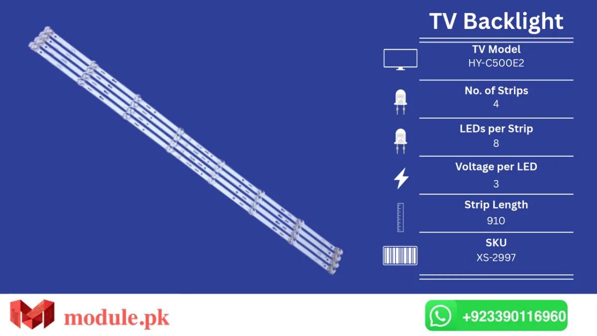 LED Backlight Strip China 50" - 3V - 910mm - HY-C500E2