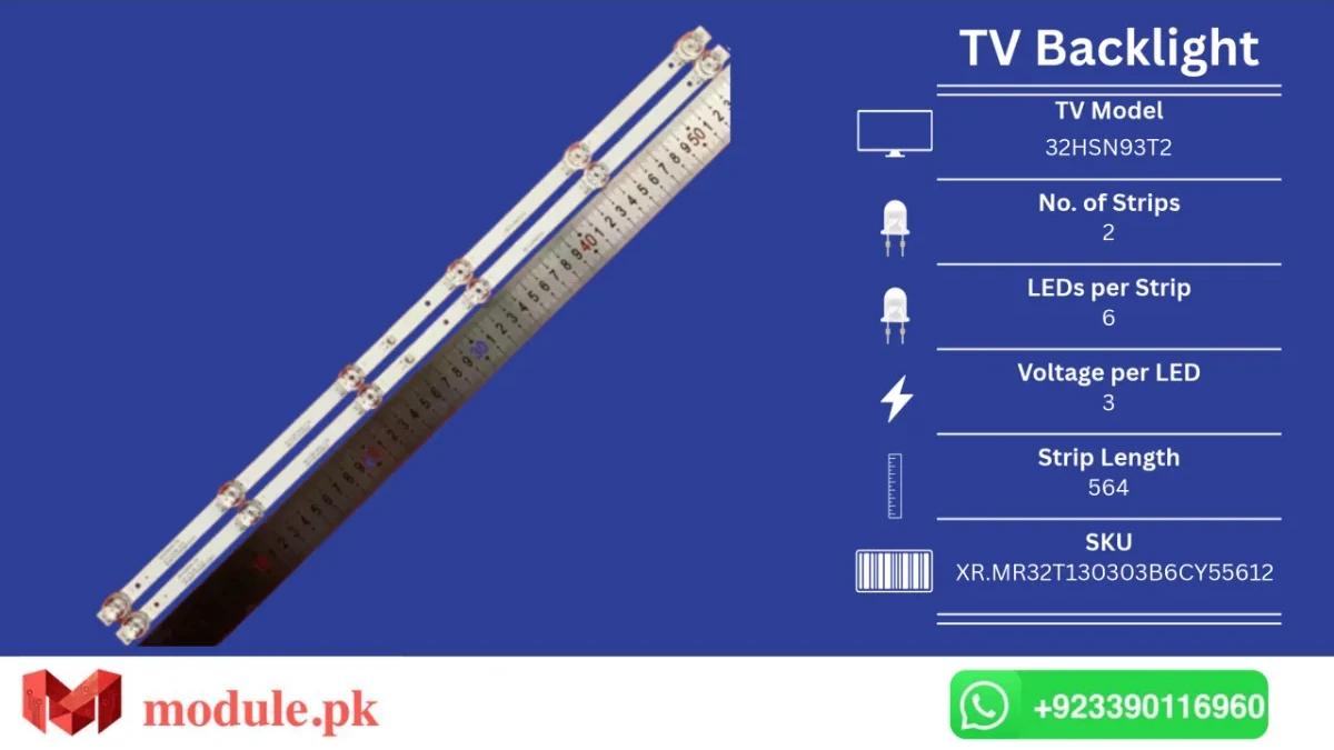 LED Backlight Strip China/OzoneHD 32" - 3V - 564mm - XR.MR32T130303B6CY55612, 32HSN93T2