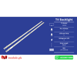 LED Backlight Strip Changhong 32" - 3V - 597mm - 32G5C, FUSION FLTV-32C110T, EX-32HS003B, H-LED32ES5001, Dexp H32D7200C, Supra STV-LC32LT0075W, Sanyo 32CE2215H2, LB-C320X18