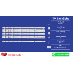 LED Backlight Strip Ecostar 49" - 3V - 495mm - 49U565, 49UD916, LE49K51S, 49PFF5455, 49PFF5250