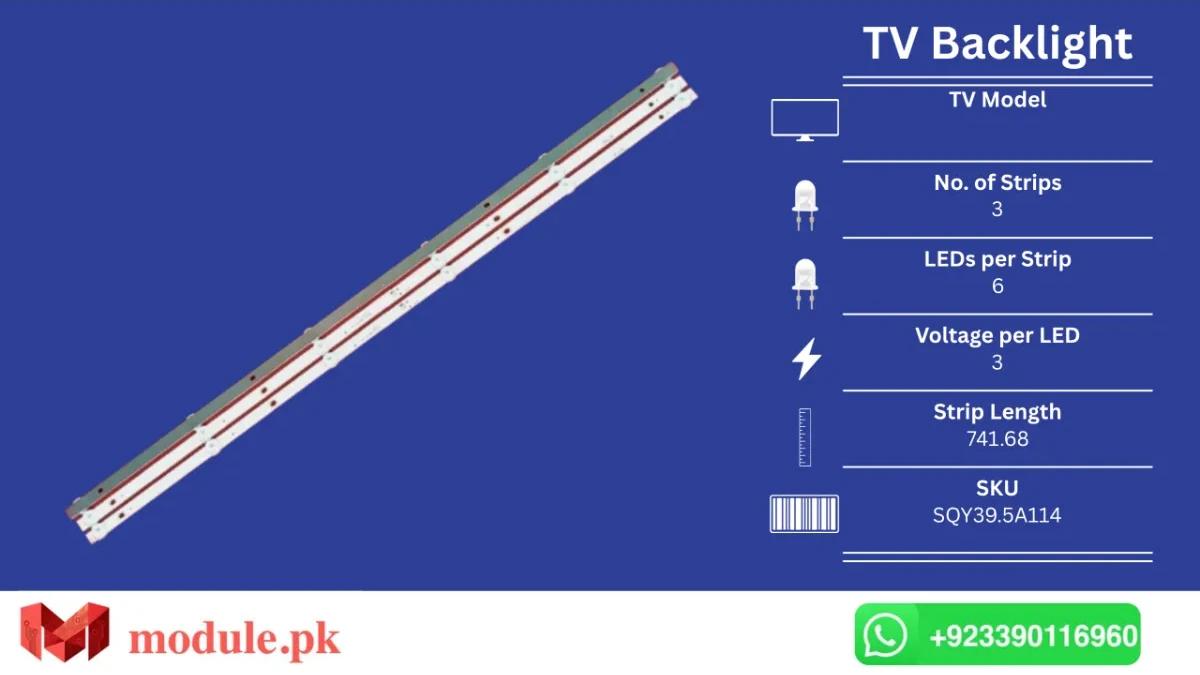 LED Backlight Strip Nobel 40" - 3V - 729mm - 39GA064, ND39S3100SSMART