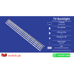 LED Backlight Strip Hisense 50" - 3V - 955mm - 50A6502EA, 50R6, 50R6E, 50H6E, H50A6120, 50R6040E, HD500S1U91-L1, SVH500AA7