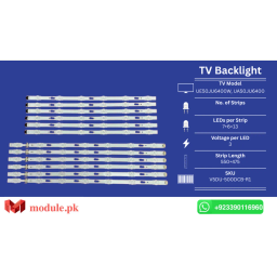 LED Backlight Strip Samsung 50" - 3V - 550+475mm - UE50JU6400W, UA50JU6400, UN50JU6500, UE50MU6500