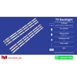 LED Backlight Strip Samsung 50" - 6V - 0mm - UA50TU7000, UA50AU7000, UN50TU8000F, UN50TU7000F, UN50TU700DF, UN50TU8200F, UE50TU8070U, UA50TU8000, UE50TU7100U, UN50AU7000P, UE50TU7000U