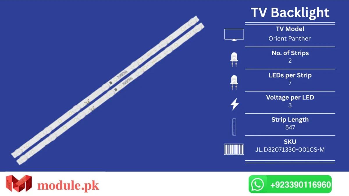 LED Backlight Strip Orient 32" - 3V - 547mm - Orient Panther 32-Inch HD Black, Orient TRUMPET 32-Inch HD Black