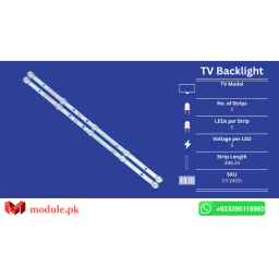LED Backlight Strip Nobel 24" - 3V - 396mm - CY-240D, HAMBER 24HRP5008, SUNNY SN024LD071-S2, ODL24680H-TB, akari LE-24K88, Polarline 24PL52TC