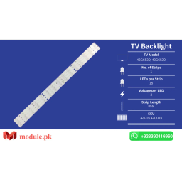LED Backlight Strip Orient 43" - 3V - 855mm - 43G6530, 43G6520, 43G6533