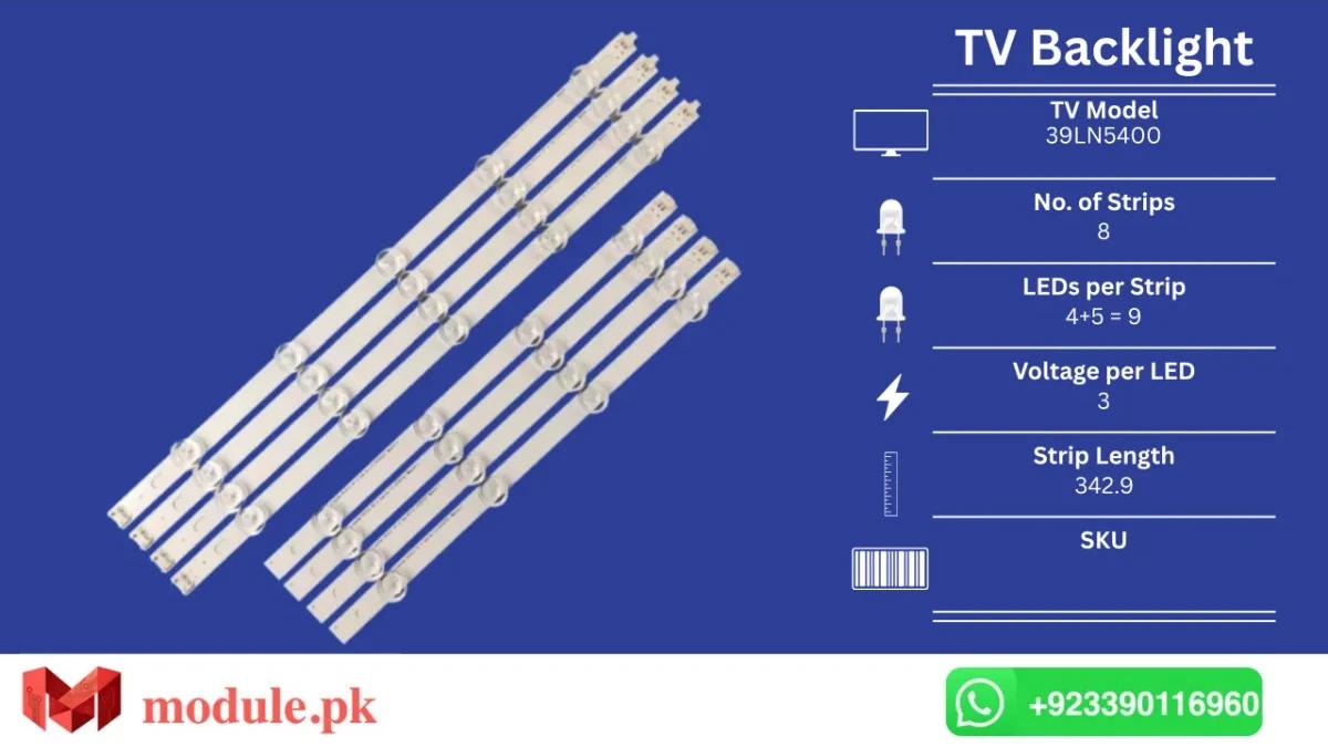 LED Backlight Strip LG 39" - 3V - 39LN5400, 39LN5700, 39LN5757, 39LA616V, 39LA621V, 39LA620S, 39LN5300, 39LN5100, 39LN540V, 39LN570V, 39LA620V