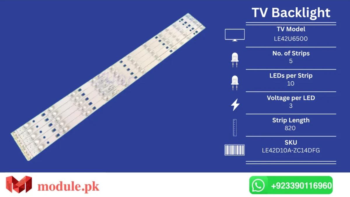 LED Backlight Strip Haier 42" - 3V - 820mm - LE42U6500