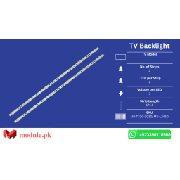 LED Backlight Strip China 32" - 3V - 572mm - MS-T320-3030, MS-L2430