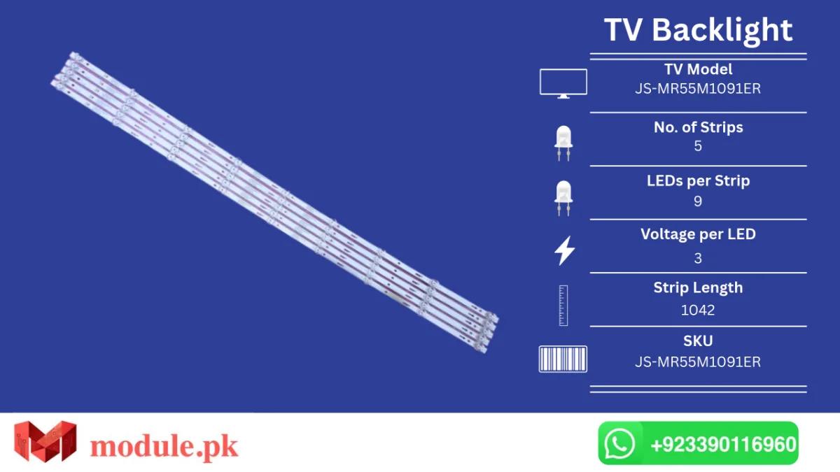 LED Backlight Strip China 55" - 3V - 1042mm - JS-MR55M1091ER