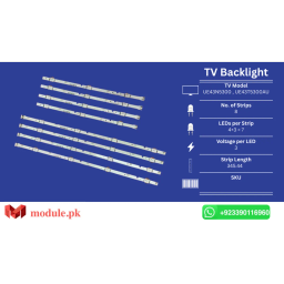 LED Backlight Strip Samsung 43" - 3V - 345.44mm - UE43N5300, UE43T5300AU, UE43N5300AU, UN43J5290, UN43J5290AG, UN43T5300, UA43N5380, UE43N5000, UN43J5200AF