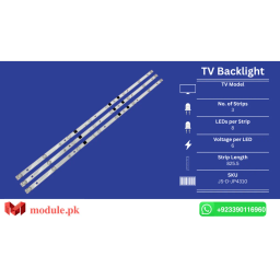 LED Backlight Strip China 43" - 6V - 826mm - JS-D-JP4310, AKAI UA43EK1100US