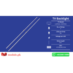 LED Backlight Edge-lit TCL 43" - 470mm - L43P6US, 43DP640, 43DP640X1, LED43P6100US, 43P6, LVU430NEBL, LVF430NEAL, 43A860U, 43T2F, 43P6F