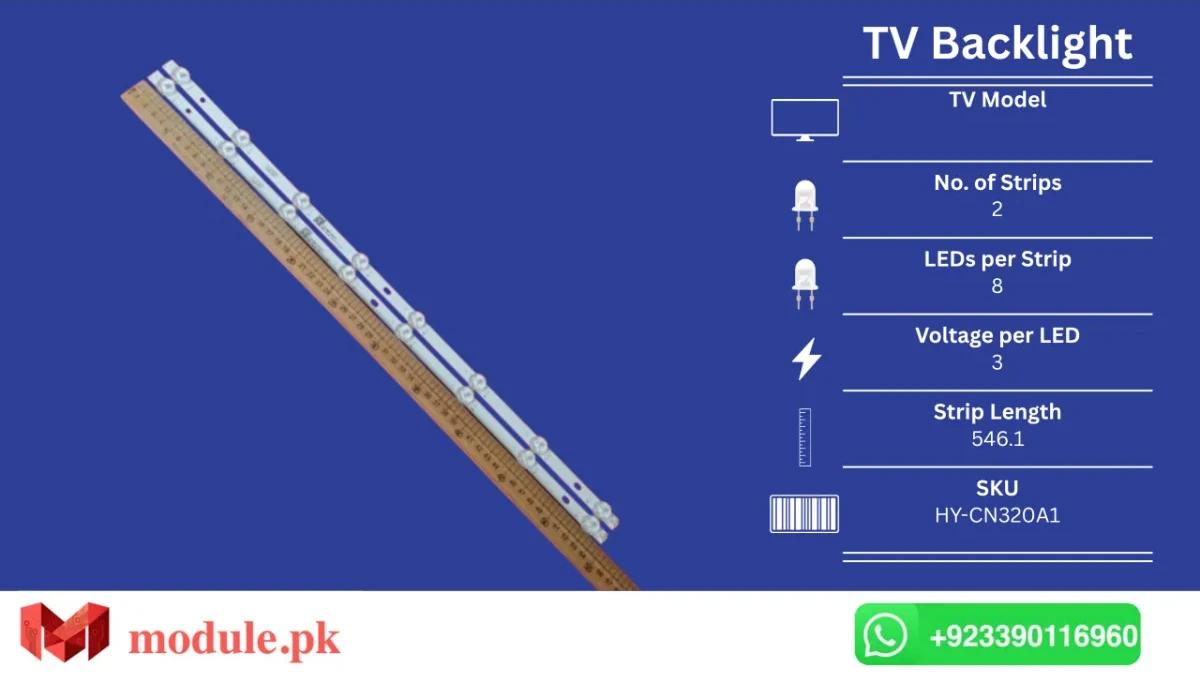 LED Backlight Strip Nobel 32" - 3V - 546mm - HY-CN320A1