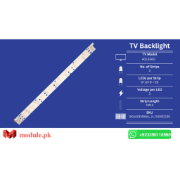 LED Backlight Strip Haier 40" - 3V - 748+766mm - 40L6360, 40LES73, 40LES69, Ph40e36dsgw, SKA40D455A, SKA40D455