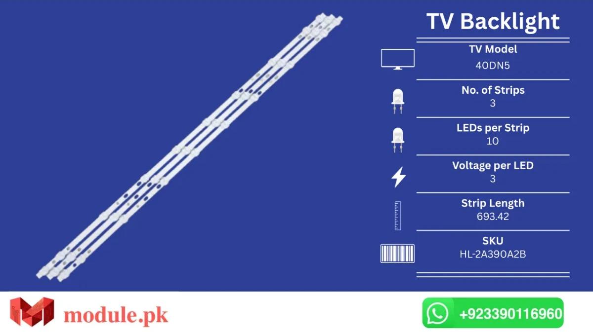 LED Backlight Strip Nobel 40" - 3V - 693.42mm - 40DN5