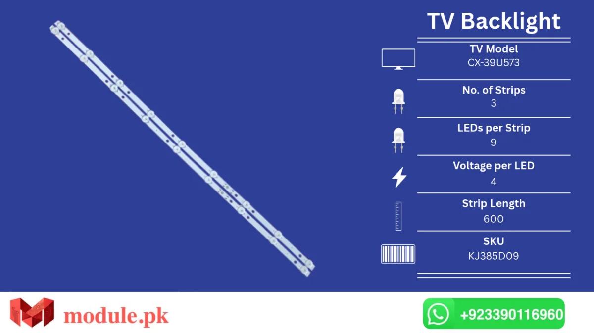 LED Backlight Strip Ecostar 40" - 4V - 600mm - CX-39U573