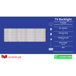 LED Backlight Strip TCL 50" - 6V - 483mm - 50D2700, 50S4700, 50D2720, 50FS3800, 50FA3213, F50S3803, LVF500NDEE, L50F3800A