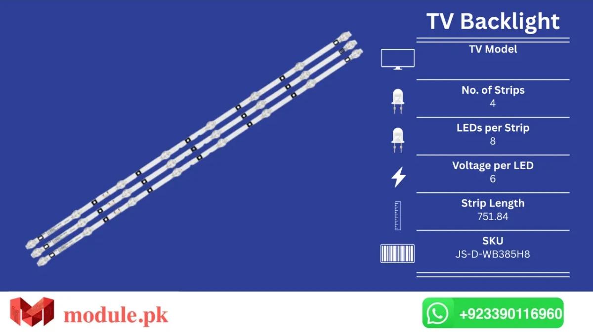 LED Backlight Strip China 40" - 6V - 752mm - xs-1820