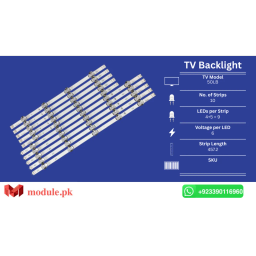 LED Backlight Strip LG 50" - 6V - 459mm - 50LB582U, 50LB582V, 50LB650V, 50LB652V, 50LB653V, 50LB656V, 50LF550V, 50LF551C, 50LF560V, 50LF5610, 50LF561V, 50LB5600, 50LB5800, 50LB6500