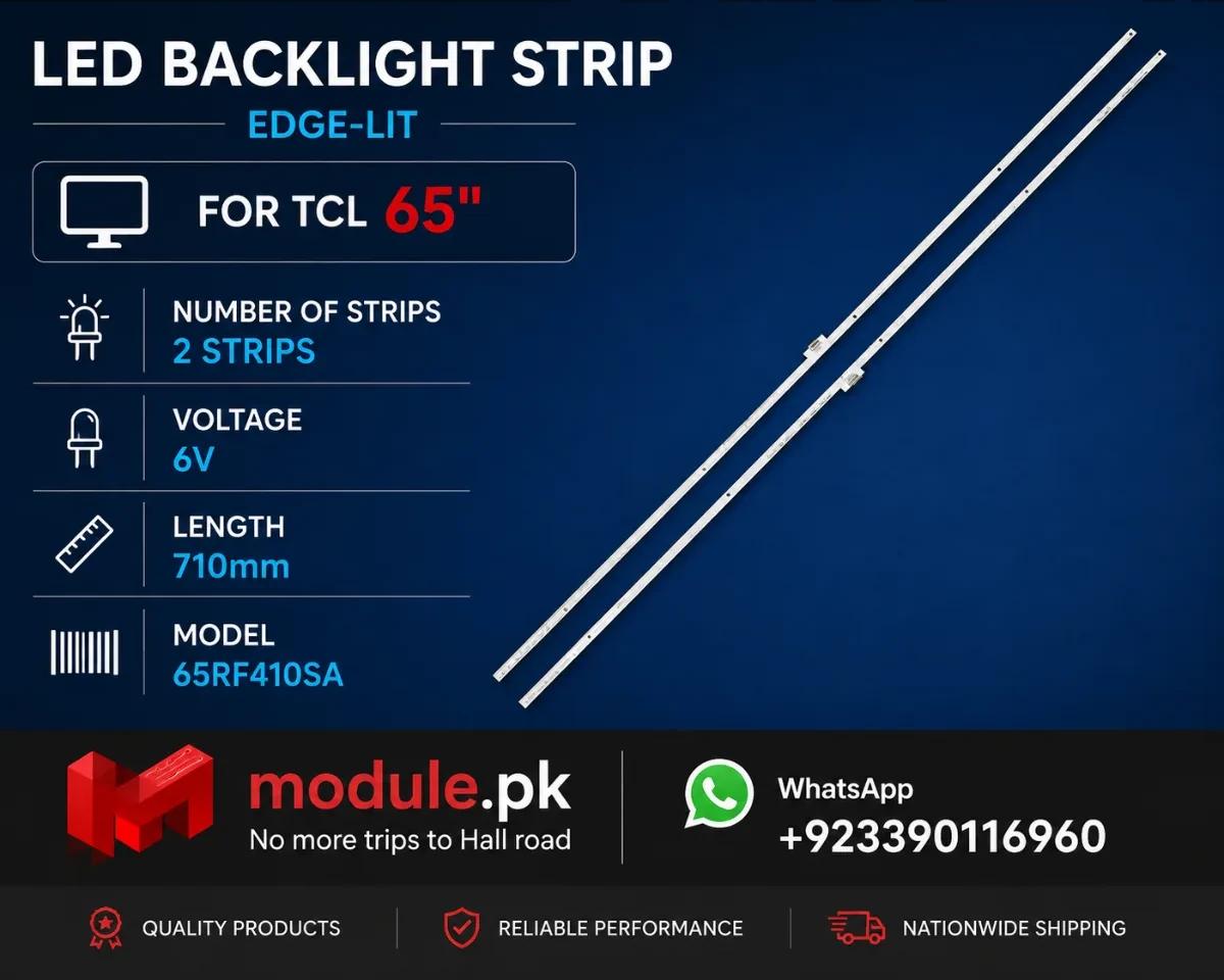 LED Backlight Edge-lit TCL 65" - 6V - 710mm - 65C6US, L65P6US, 65P6, 65T3M, 65C66, 65C68, 65A860U, 65A880U, 65HR411SC0A0