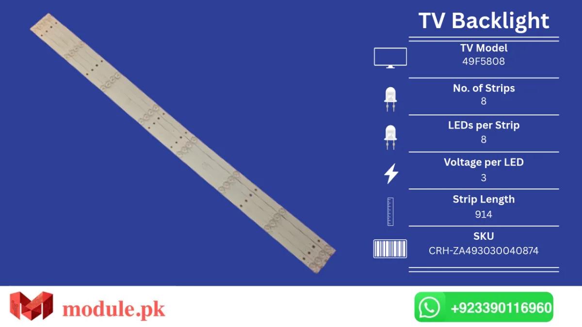 LED Backlight Strip Changhong 49" - 3V - 914mm - 49F5808