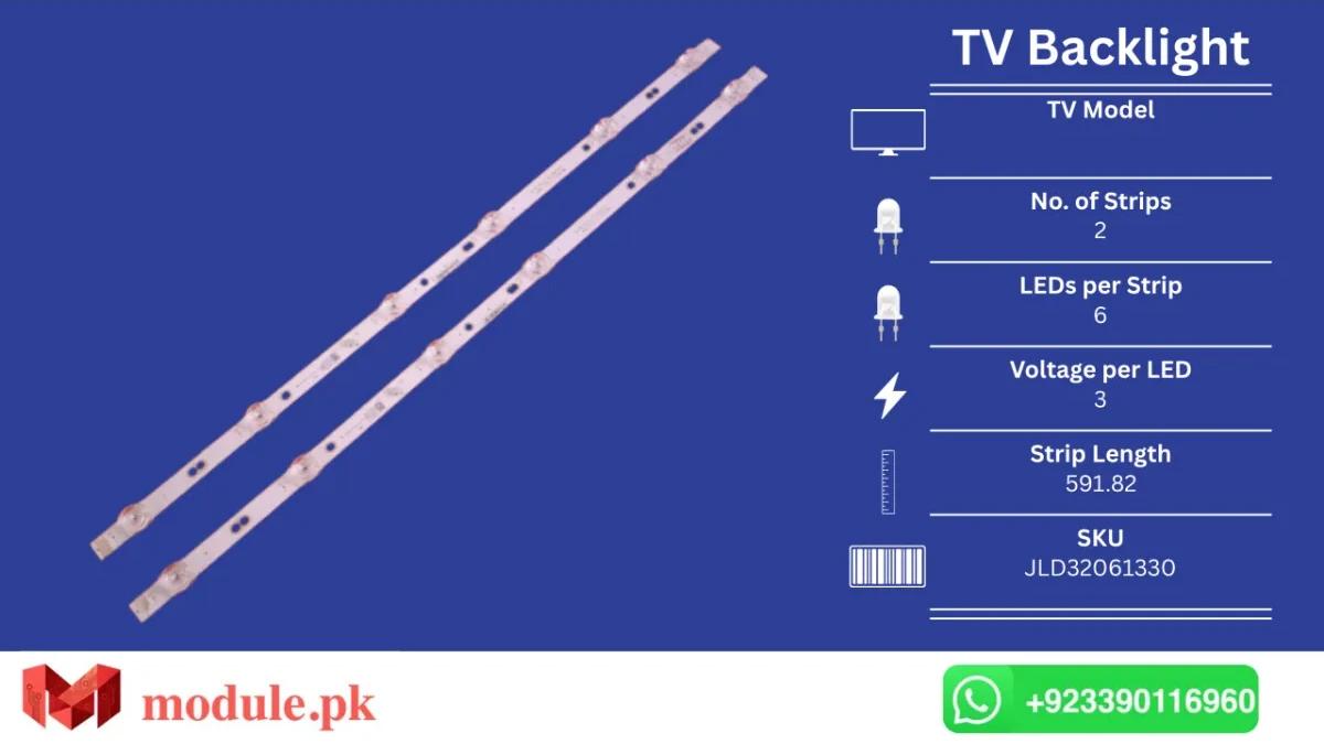 LED Backlight Strip Hisense 32" - 3V - 592mm - JLD32061330